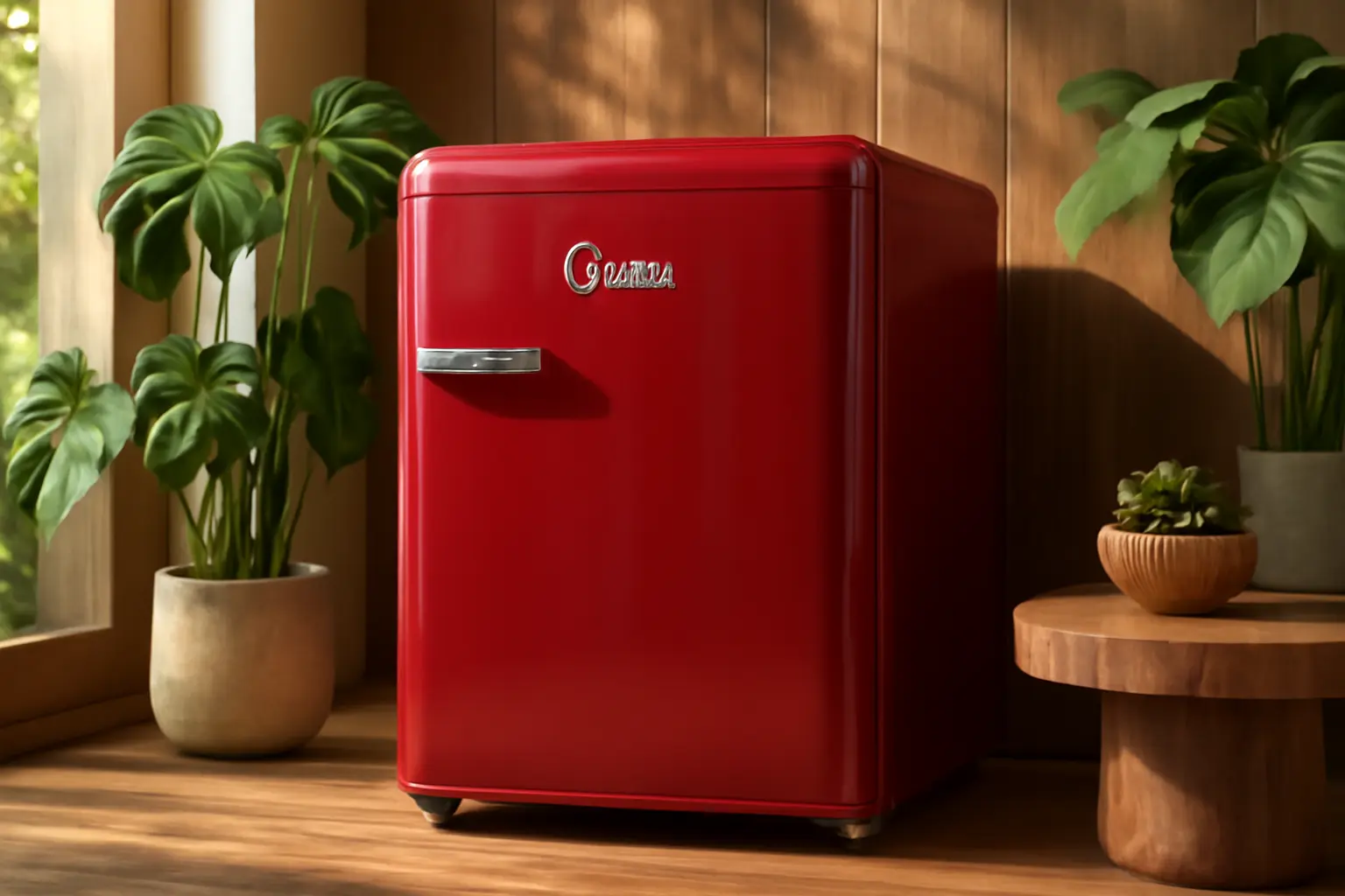 Frigobar Retrô Midea MRV10V1 95L Vermelho Rubi: Estilo e Praticidade