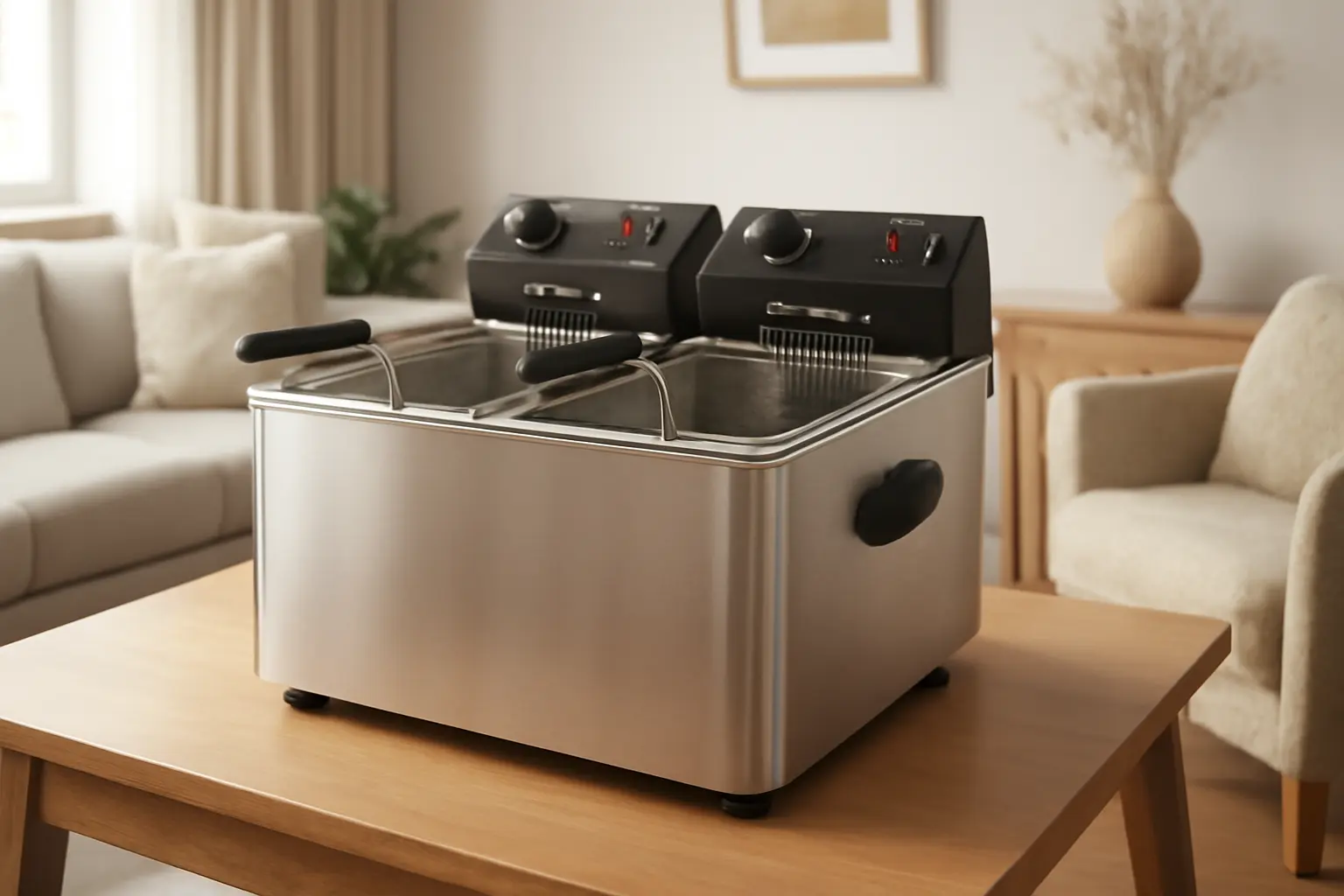 Fritadeira Elétrica 2 Cubas 10 Litros Industrial 220v - Boni: Eficiência e Potência na Cozinha