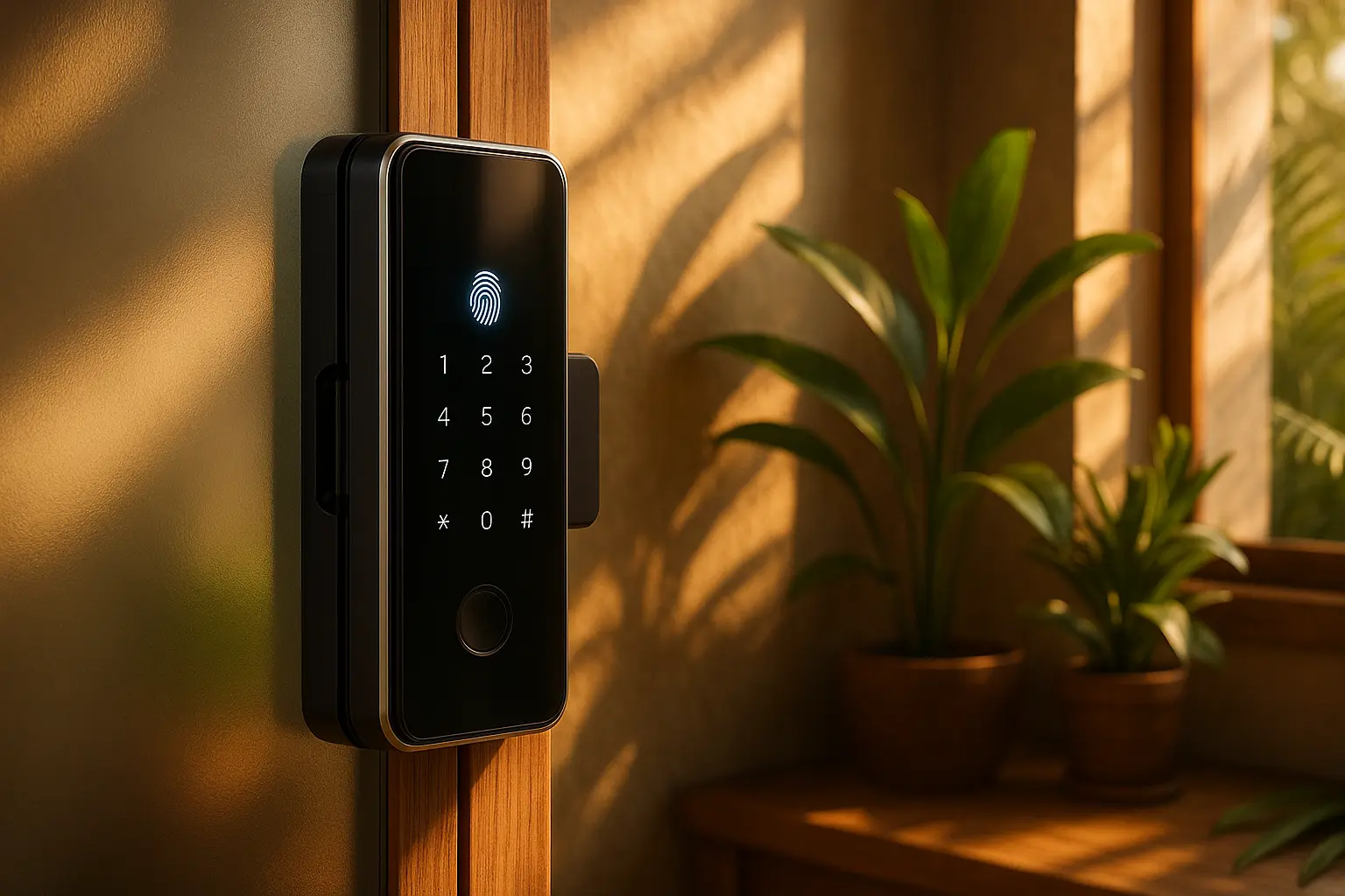 Fechadura Digital Biométrica Vidro 5 em 1: segura e moderna