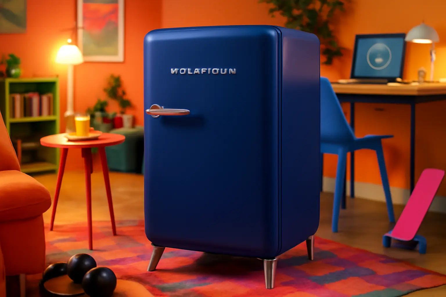 Frigobar Brastemp Retrô 76 Litros Midnight Blue - BRA08HZ 220V: Estilo e Praticidade em um Só Produto