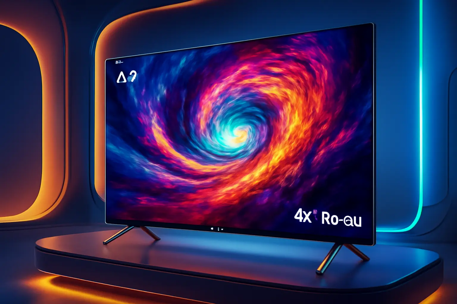 Smart TV 50" AOC Roku 4K: Design e Conectividade Avançada