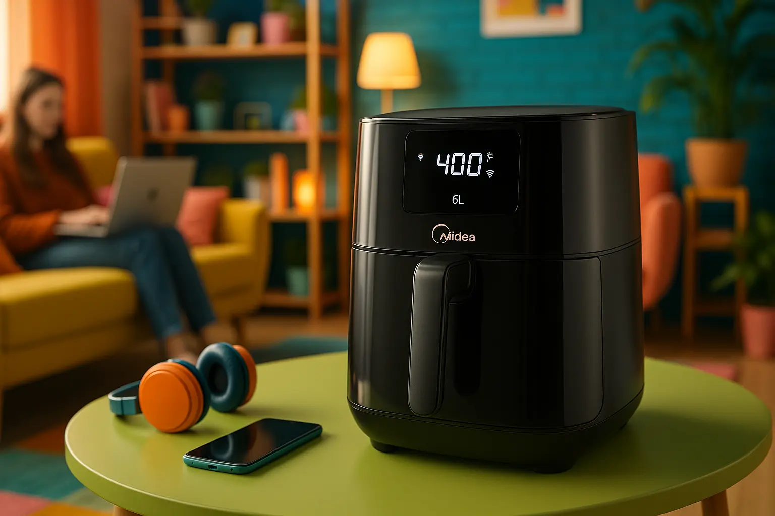 Midea Air Fryer 6L com Tela LED e IOT surpreende pela praticidade