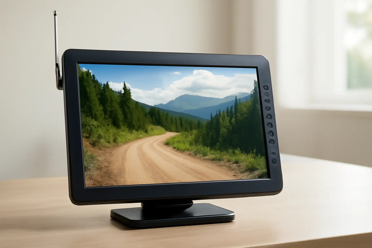 TV Digital Portátil LED 14 Polegadas: Entretenimento Compacto para Carros e Transportes