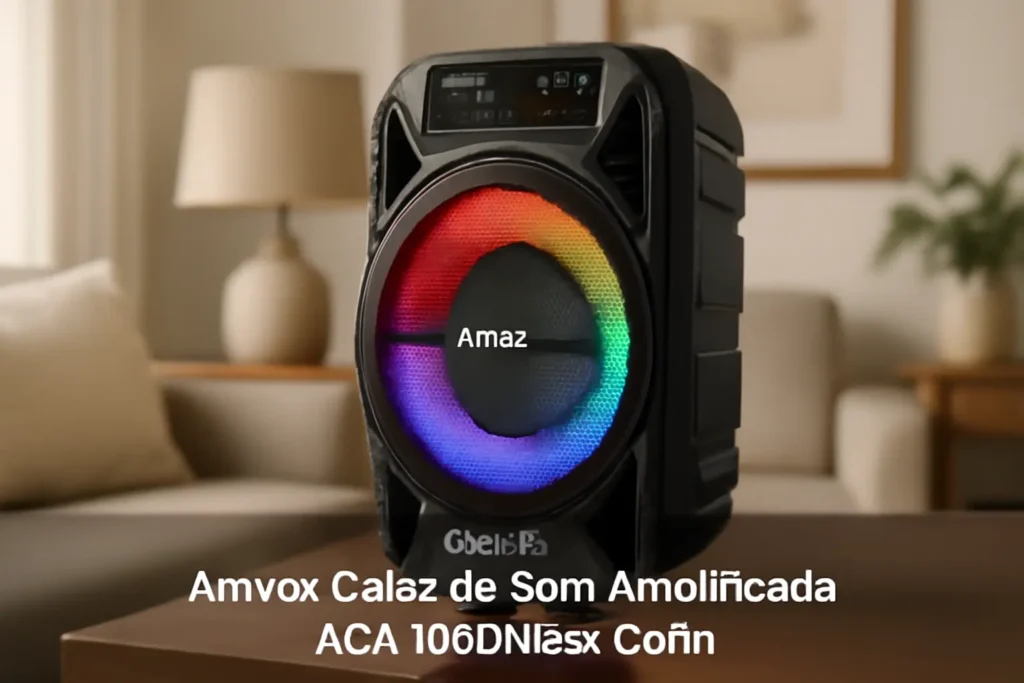 Amvox Caixa de Som Amplificada ACA 1300 New X SFM: Potência e Conectividade para Suas Festas