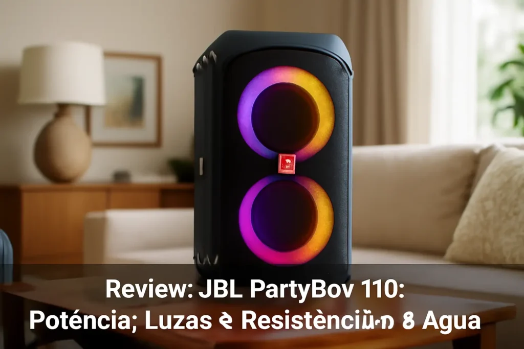 JBL PartyBox 110: Potência, Luzes e Resistência à Água