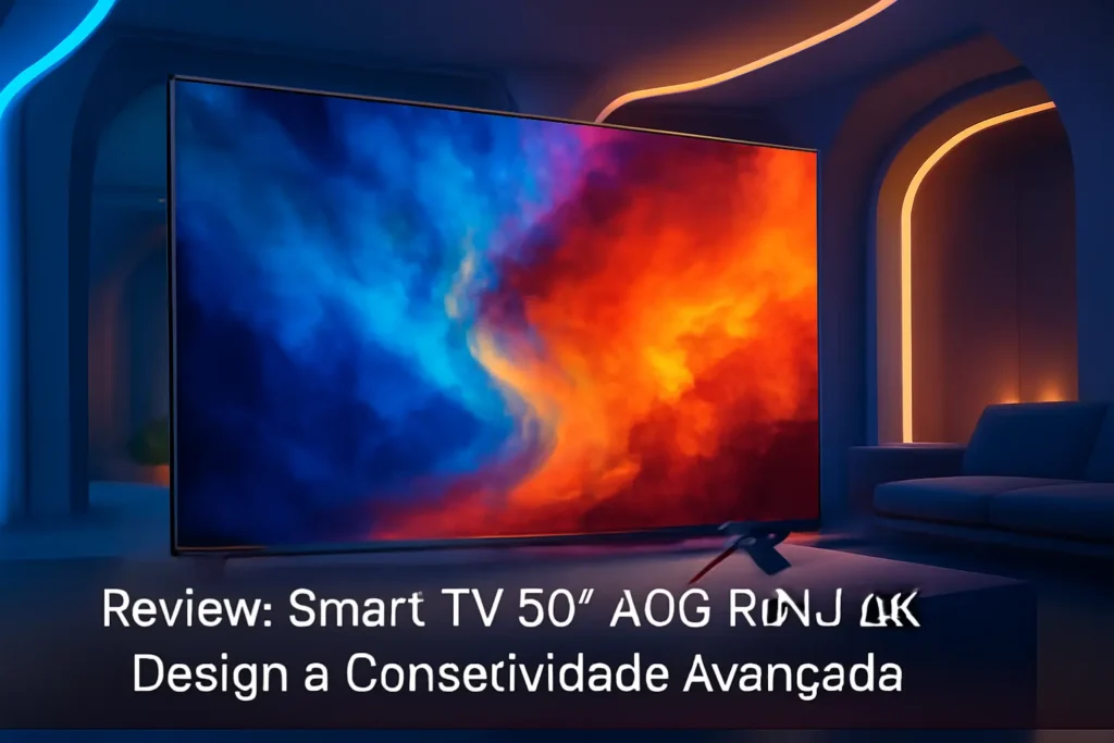 Smart TV 50" AOC Roku 4K: Design e Conectividade Avançada