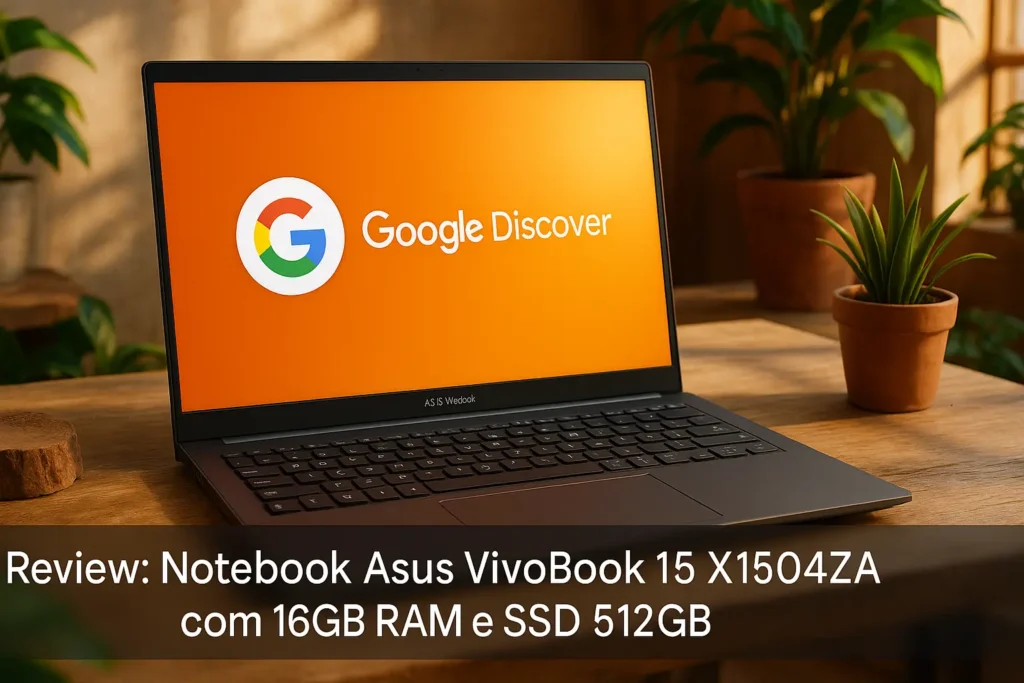 Notebook Asus Vivobook 15 X1504ZA com 16GB RAM e SSD 512GB