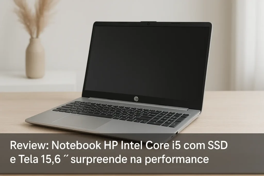 Notebook HP Intel Core i5 com SSD e Tela 15,6” surpreende na performance