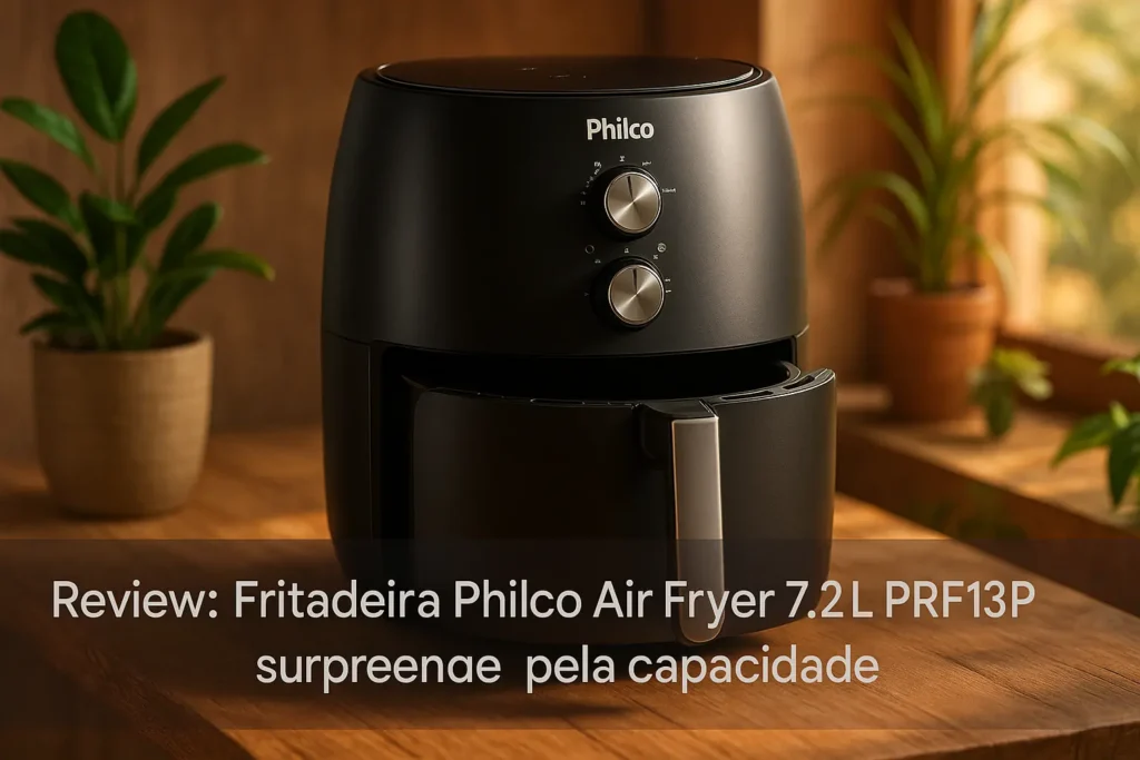 Fritadeira Philco Air Fryer 7.2L PRF13P surpreende pela capacidade