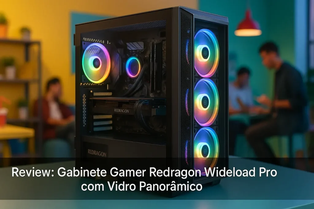 Gabinete Gamer Redragon Wideload Pro com Vidro Panorâmico