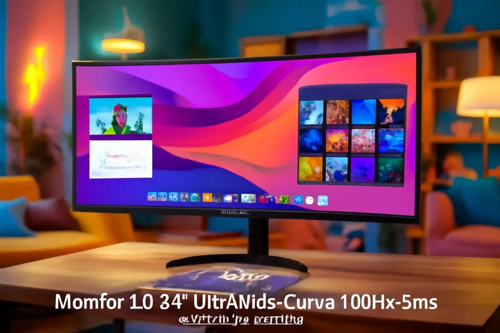 Monitor LG 34" UltraWide Curvo 100Hz 5ms 34WR50QC-B.AWZM: Desempenho e Imersão