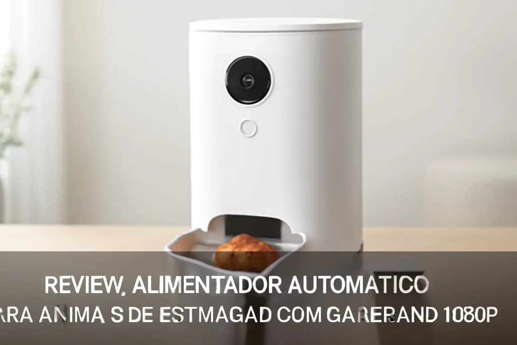 Alimentador Automático para Animais de Estimação com Câmera HD 1080P