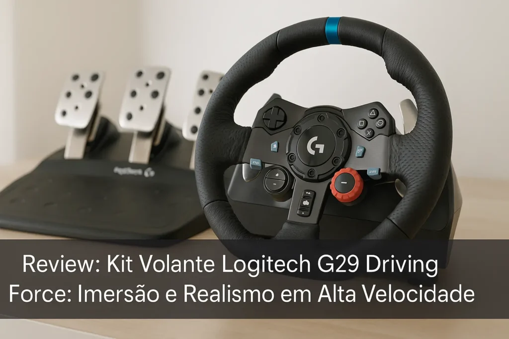 Kit Volante Logitech G29 Driving Force: Imersão e Realismo em Alta Velocidade
