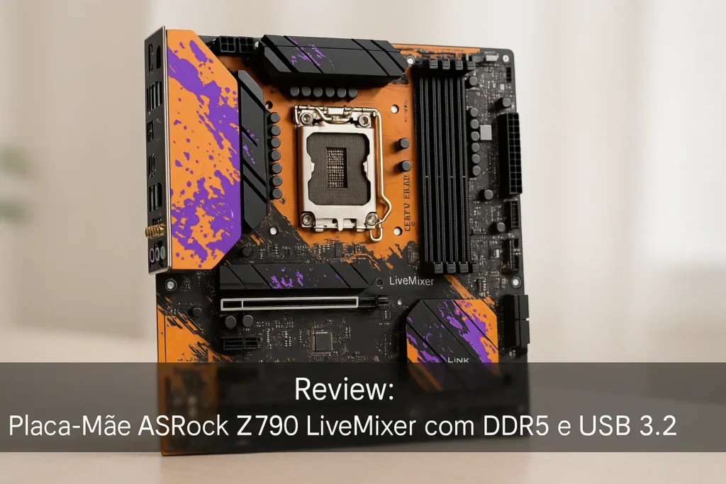 Placa Mãe AsRock Z790 LiveMixer com DDR5 e USB 3.2