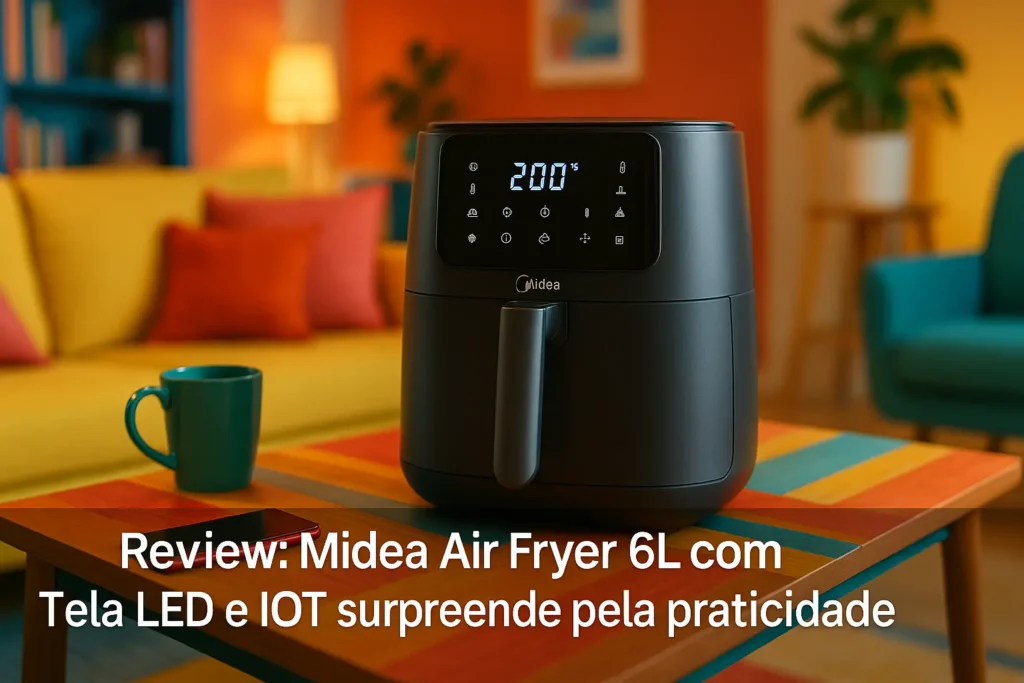 Midea Air Fryer 6L com Tela LED e IOT surpreende pela praticidade