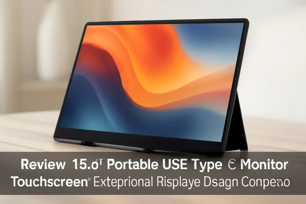 15.6” Portable USB Type-C Monitor Touchscreen: Display Excepcional e Design Compacto