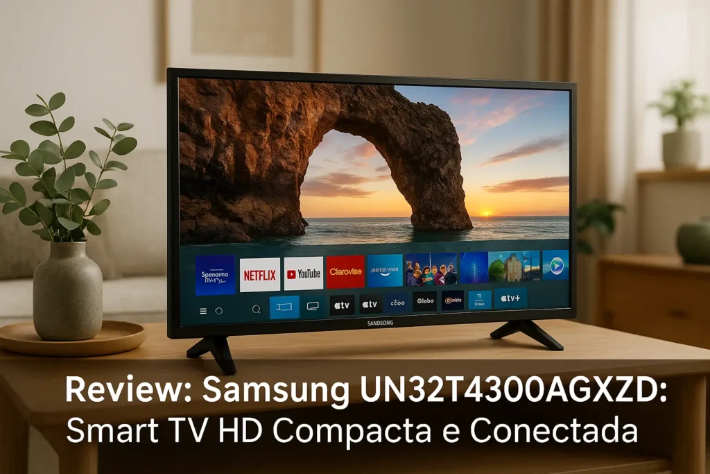 Samsung UN32T4300AGXZD: Smart TV HD Compacta e Conectada