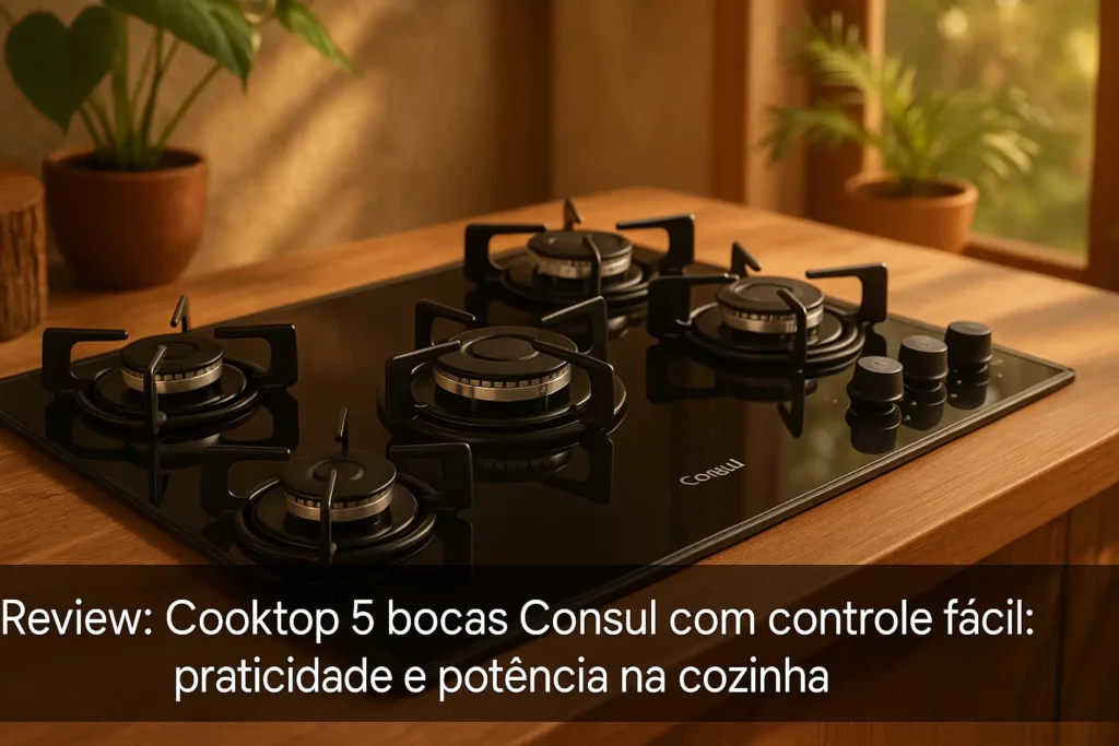 Cooktop 5 bocas Consul com controle fácil: praticidade e potência na cozinha