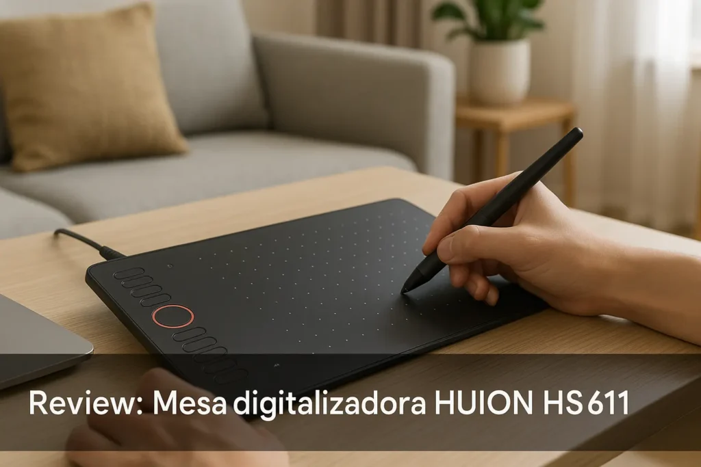 Mesa digitalizadora HUION HS611: controle e sensibilidade profissional