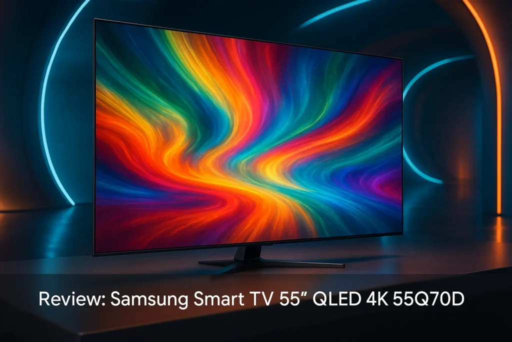 Samsung Smart TV 55" QLED 4K 55Q70D: Imagem Vibrante e Fluidez com 120Hz