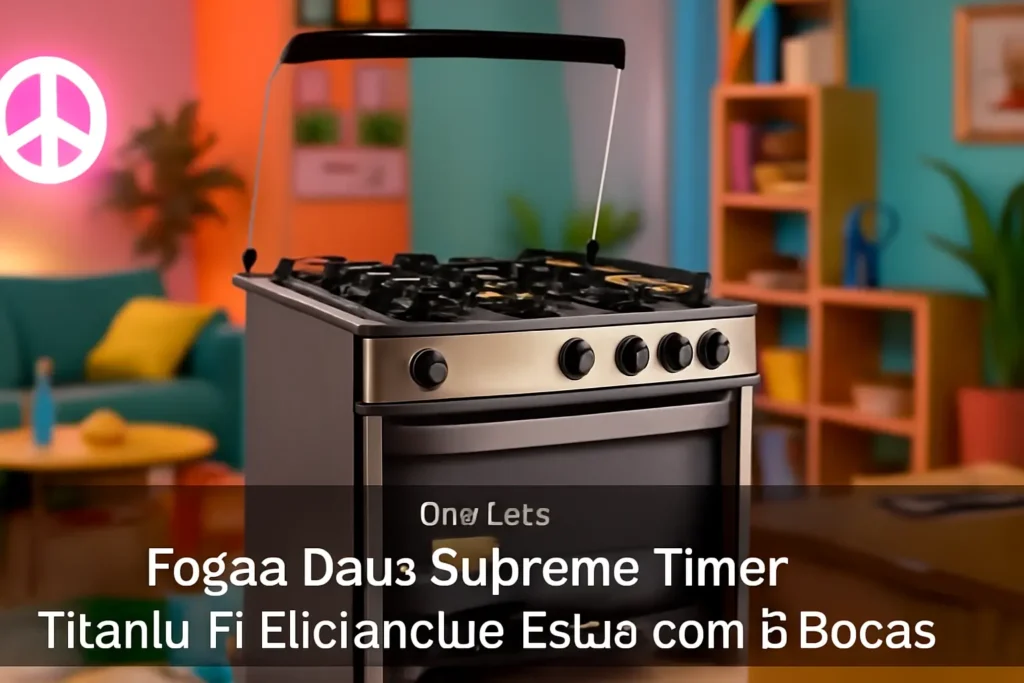 Fogão Dako Supreme Timer Glass Titanium: Eficiência e Estilo com 5 Bocas