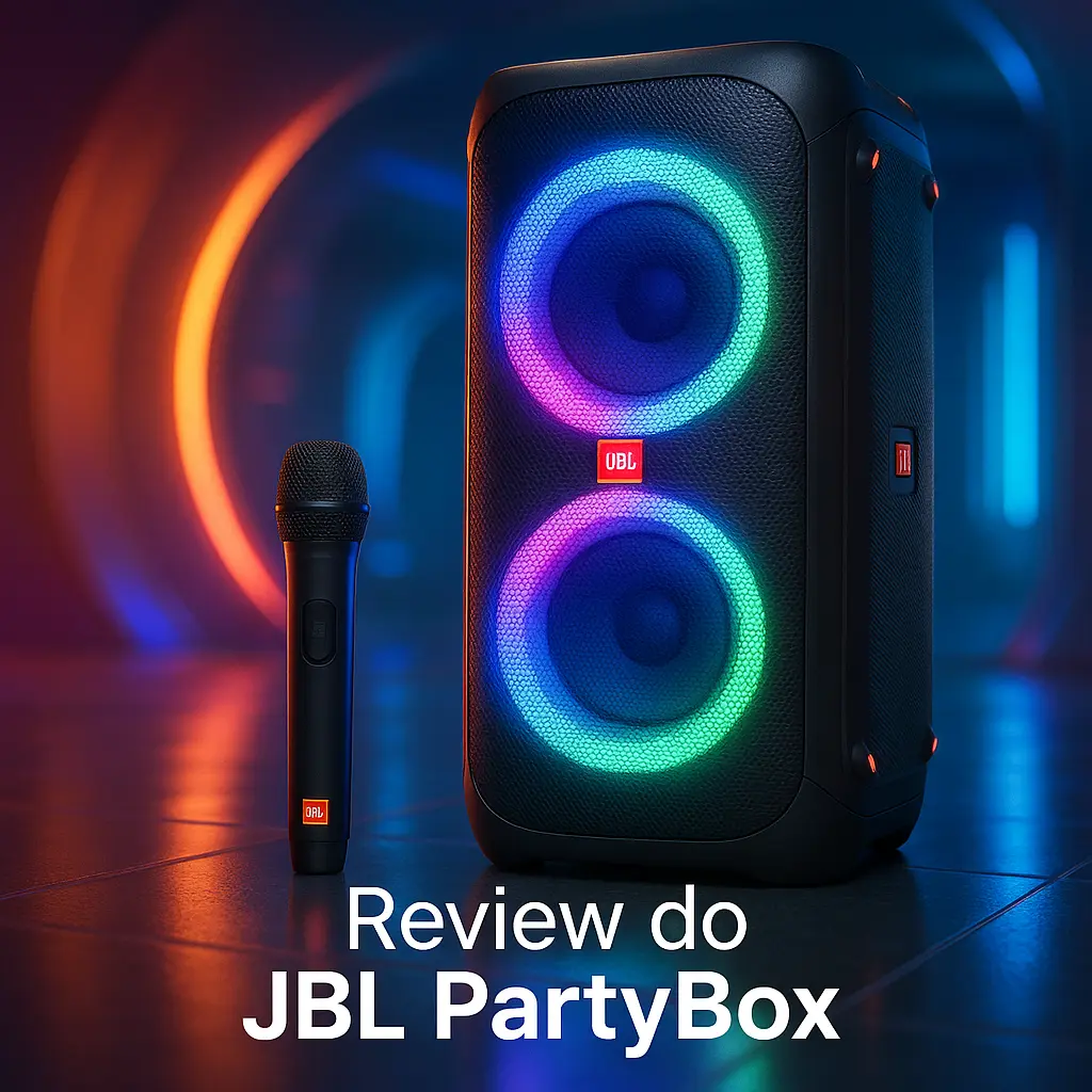 Top Cinco JBL partybox com microfone