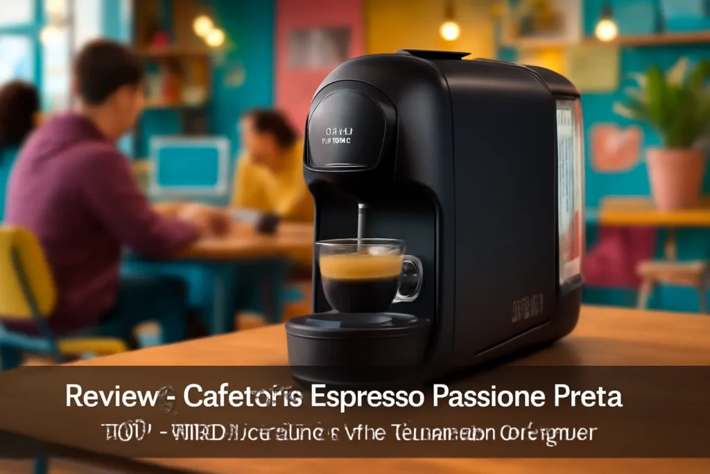Cafeteira Espresso Passione Preta, 220V - TRES 3 Corações: Uma Experiência Completa
