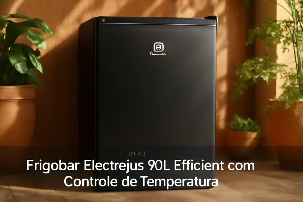 Frigobar Electrolux 90L Efficient com Controle de Temperatura Cor Black (EM90B) 220V - Design e Eficiência para Sua Cozinha