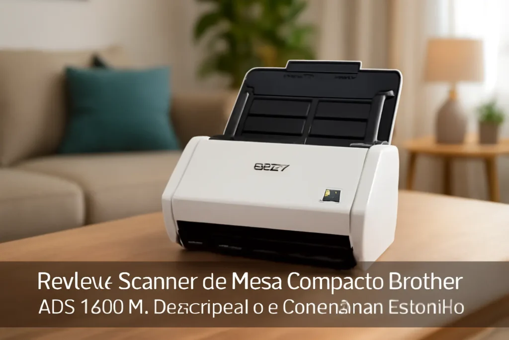 Scanner de Mesa Compacto Brother ADS-1800W: Desempenho e Conectividade Sem Fio