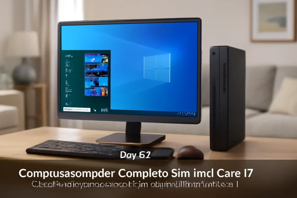 Computador Completo Slim Intel Core i7 16GB SSD 1TB Wifi Windows 10 Pro Monitor 24" 3green Office 3GO-060