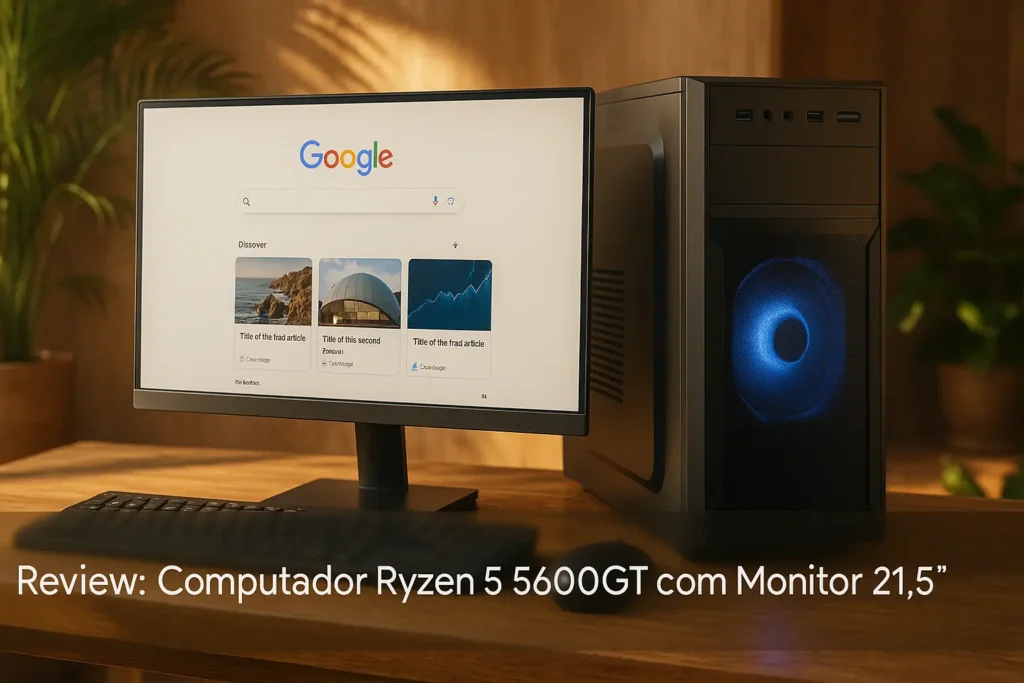 Computador Ryzen 5 5600GT com Monitor 21,5”: Performance e Custo-Benefício