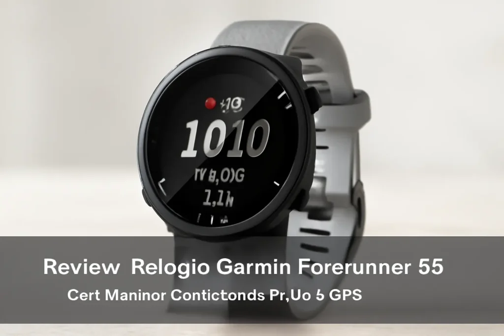Relógio Garmin Forerunner 55 com Monitor Cardíaco de Pulso e GPS: Desempenho e Precisão para Atletas