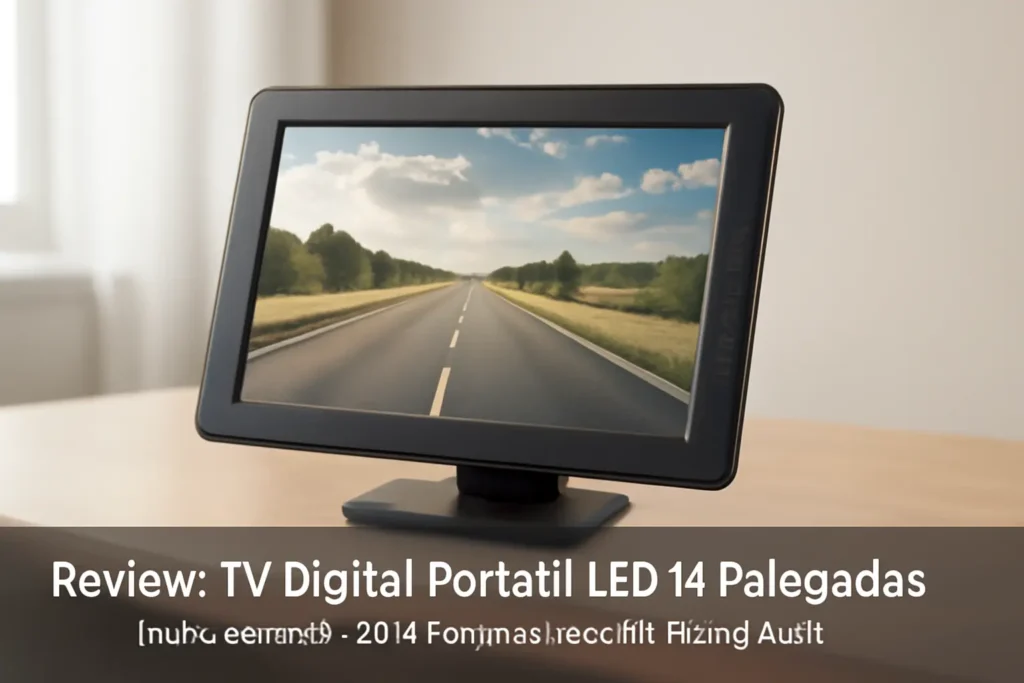 TV Digital Portátil LED 14 Polegadas: Entretenimento Compacto para Carros e Transportes