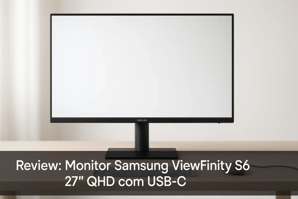 Monitor Samsung ViewFinity S6 27" QHD com USB-C: Imagem e Conectividade Premium
