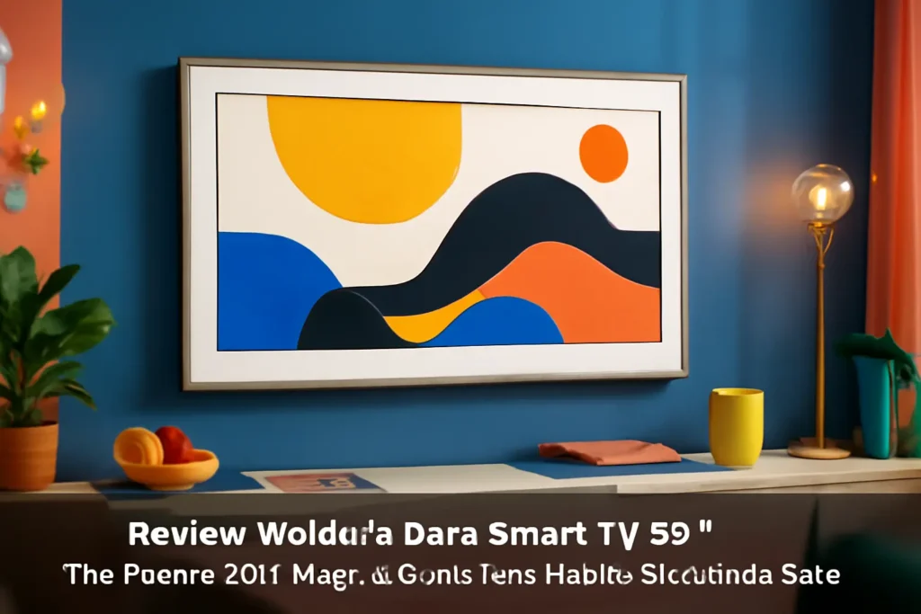 Moldura para Smart TV 50" The Frame 2021 Bege Amadeirado: Estilo e Praticidade para sua Sala