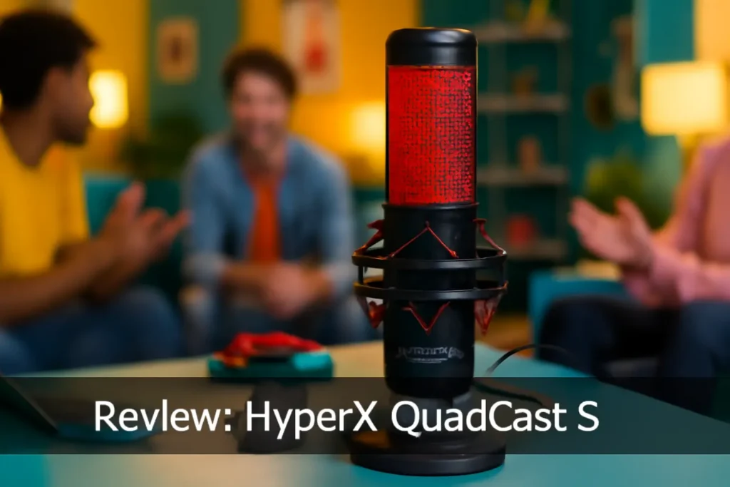 HyperX QuadCast S: Microfone Condensador USB RGB para Streaming e Podcasts