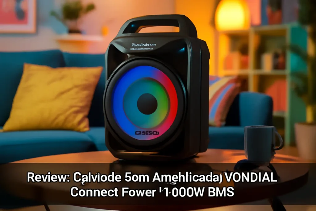 Caixa de Som Amplificada MONDIAL Connect Power II, 500W RMS - Desempenho e Conectividade Sem Fios