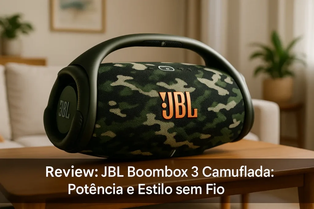 JBL Boombox 3 Camuflada: Potência e Estilo sem Fio