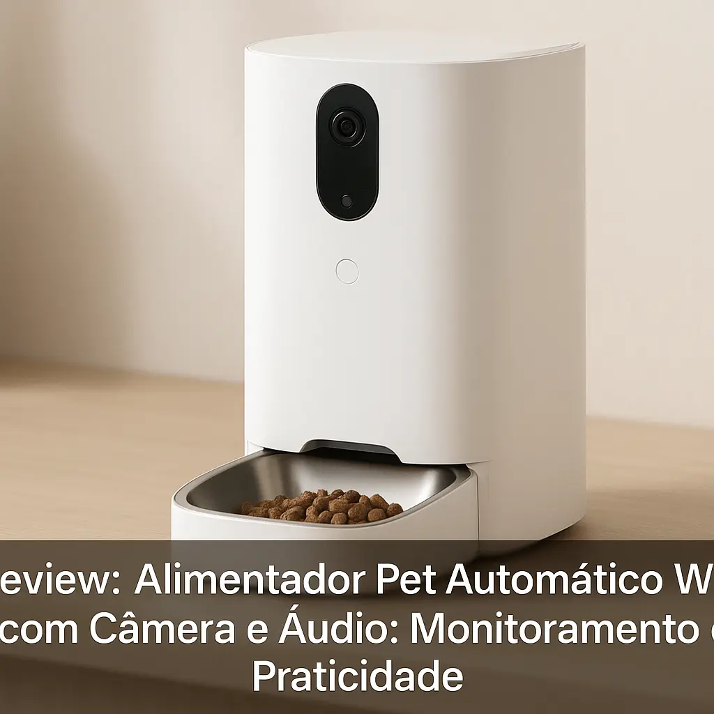 Alimentador Pet Automático WiFi com Câmera e Áudio: Monitoramento e Praticidade