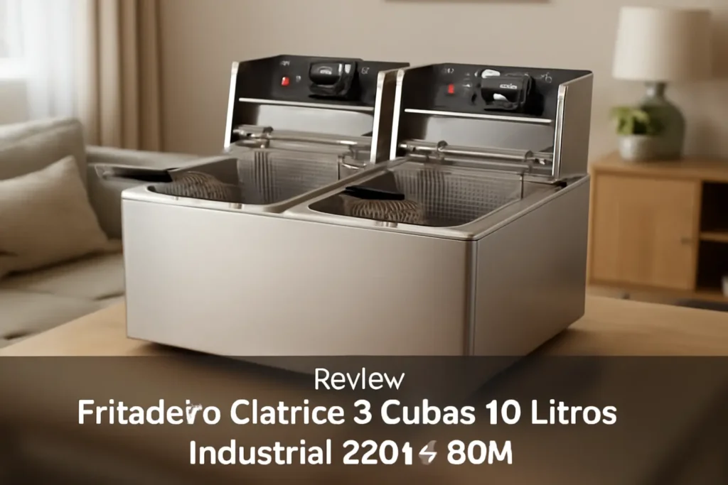 Fritadeira Elétrica 2 Cubas 10 Litros Industrial 220v - Boni: Eficiência e Potência na Cozinha
