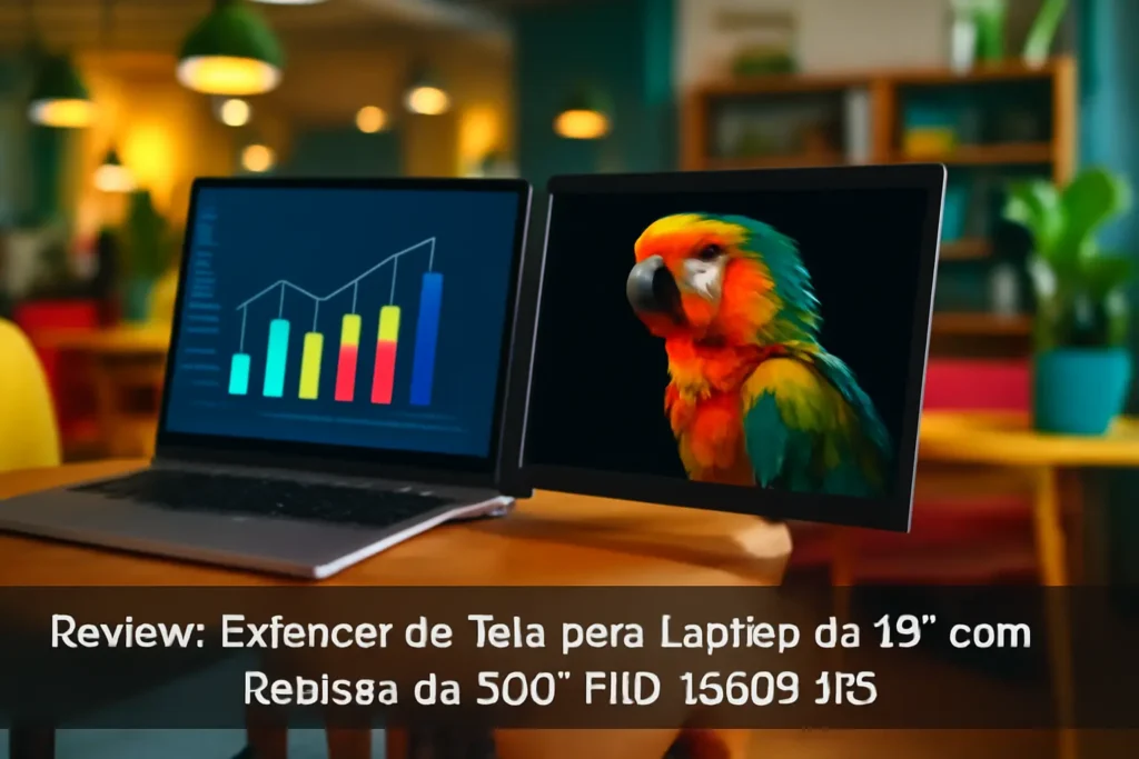 Extensor de Tela para Laptop de 16" com Rotação de 360° FHD 1080P IPS