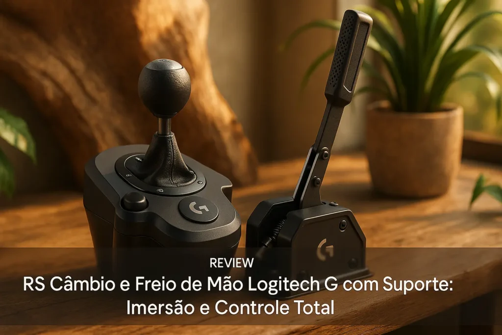 RS Câmbio e Freio de Mão Logitech G com Suporte: Imersão e Controle Total