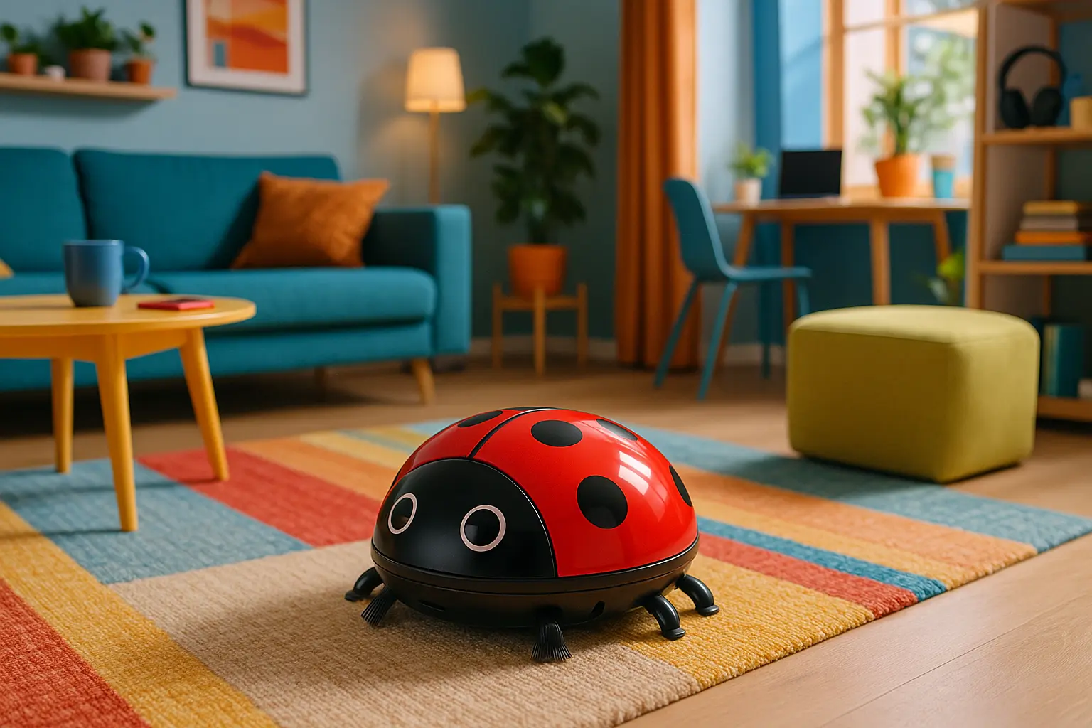 Aspirador Robô Joaninha: compacto e eficiente