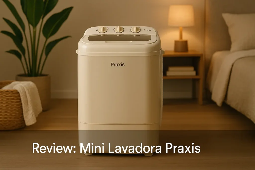 Mini Lavadora Praxis Petit: potência e economia de espaço