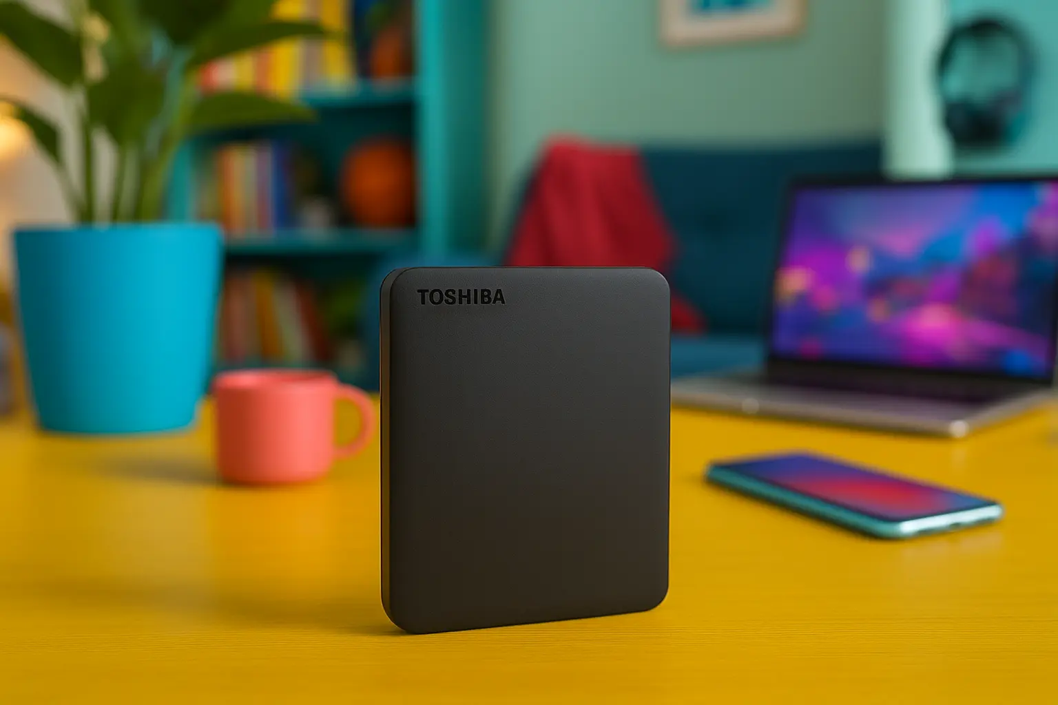 6 HD externo Toshiba 2TB Canvio Basics com desempenho turbinado