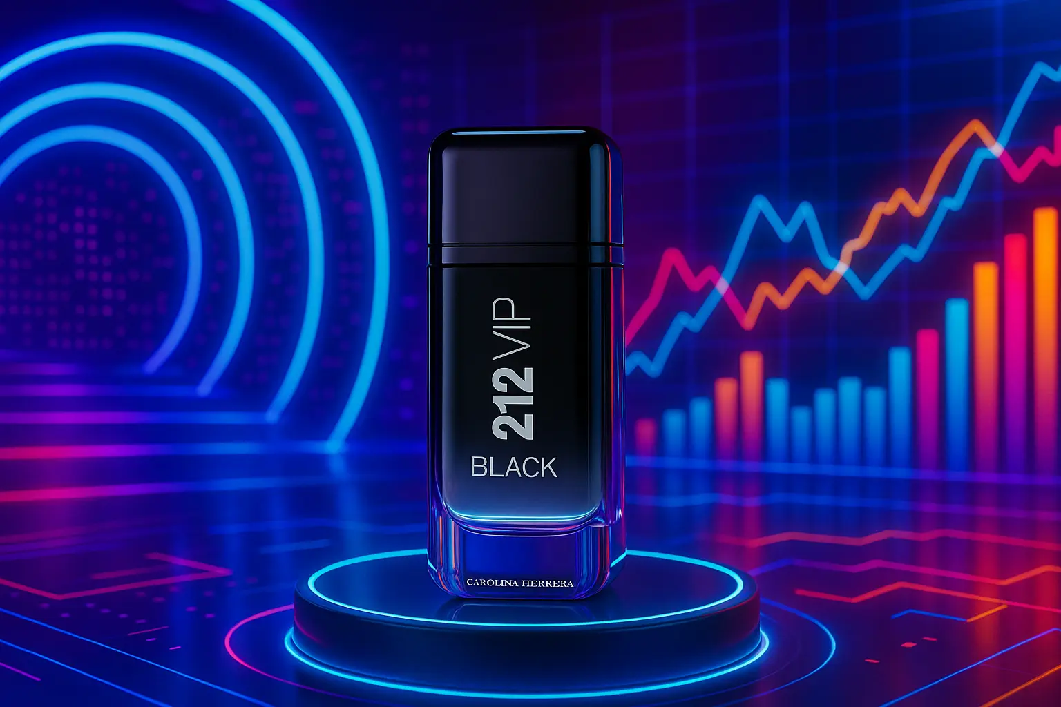 6 perfumes 212 VIP Black com nota máxima dos usuários