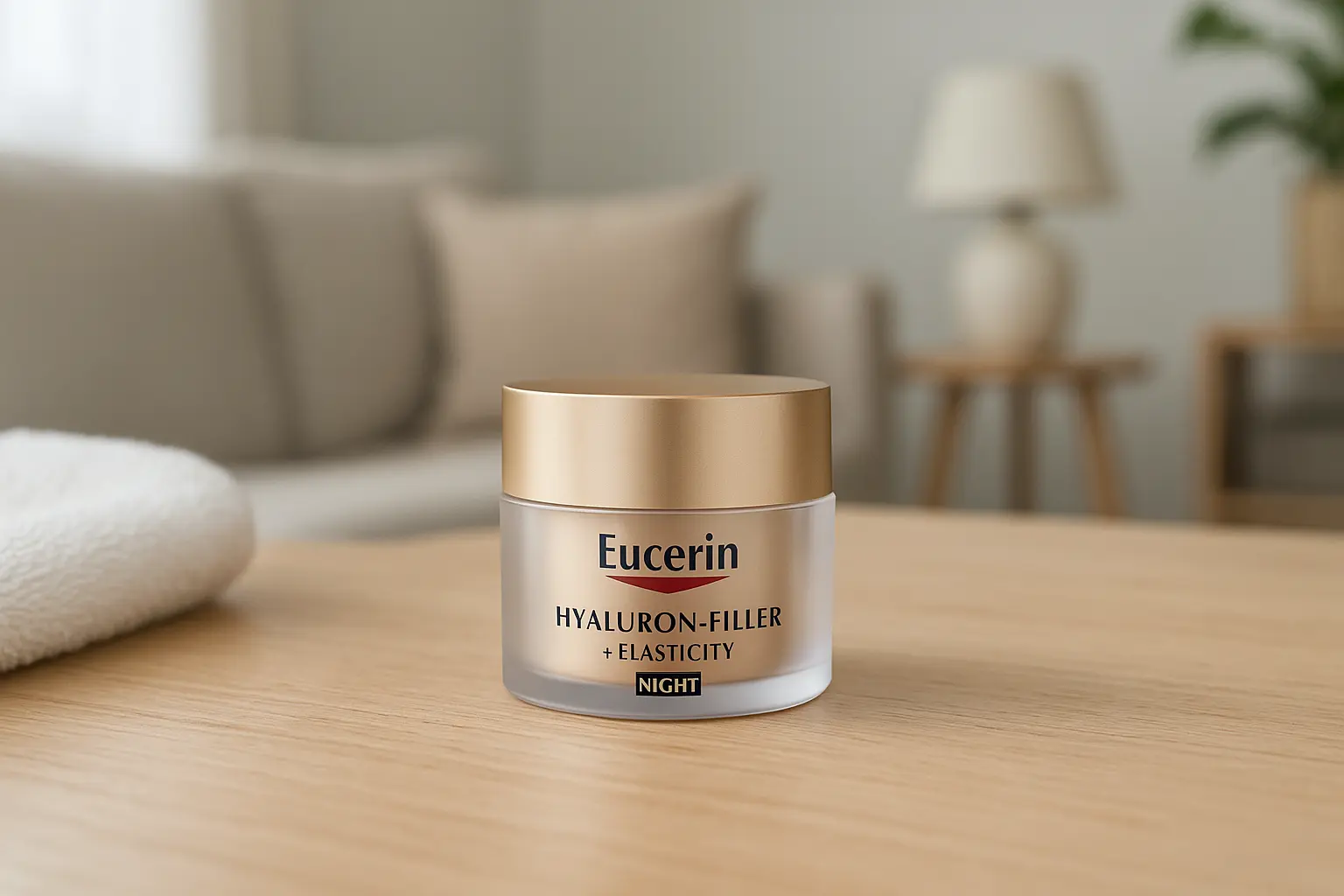 Melhor Eucerin Hyaluron Filler + Elasticity Creme de Noite com efeito firmador