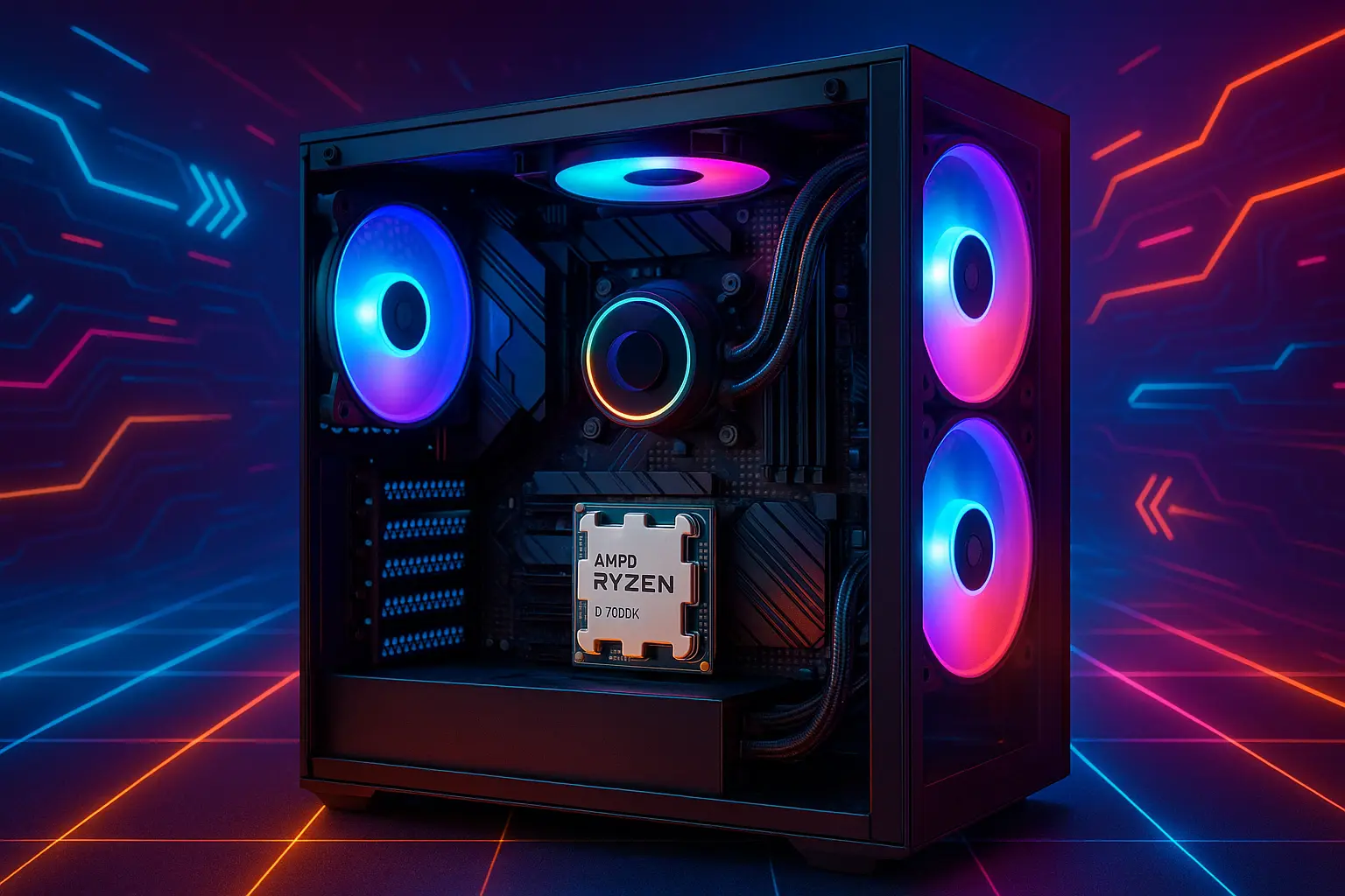 6 Ryzen 9 7900X PC Gamer com design premium por preço justo