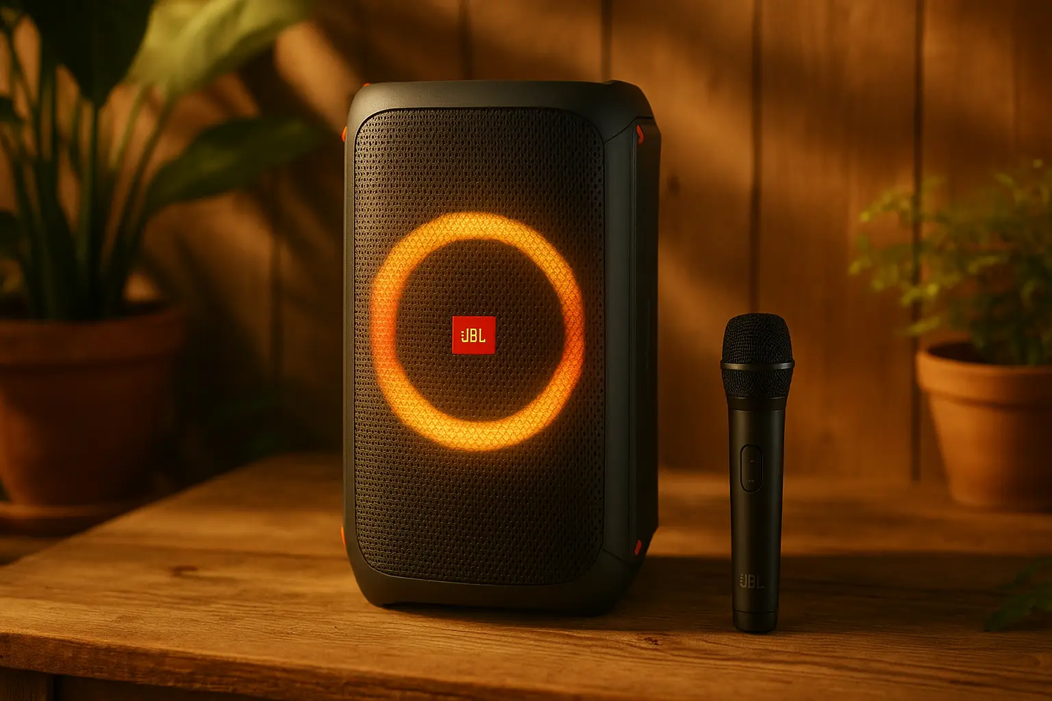 6 caixas JBL PartyBox com microfone e desempenho turbinado