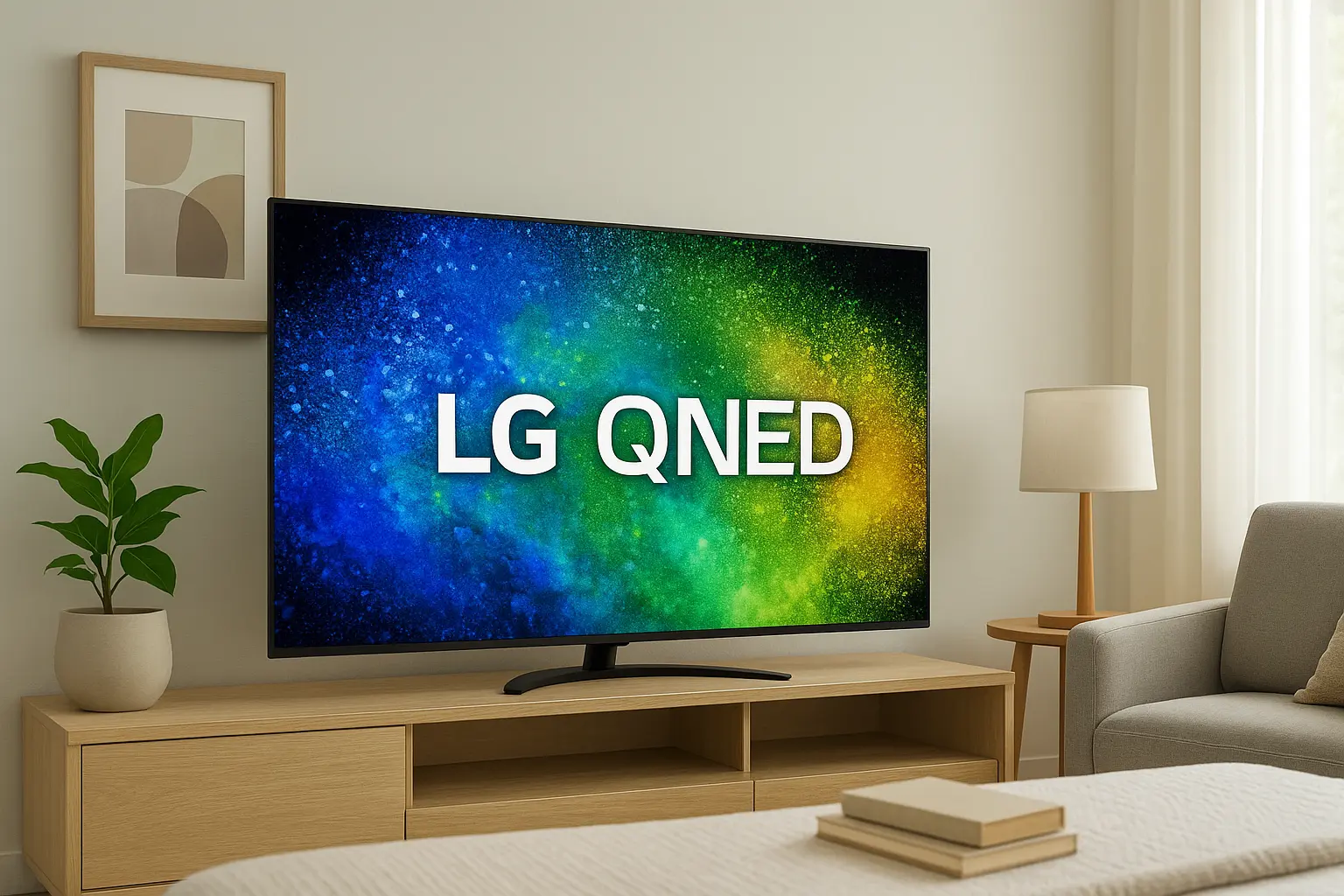 Melhor smart TV 55 LG QNED com IA e cores mais puras